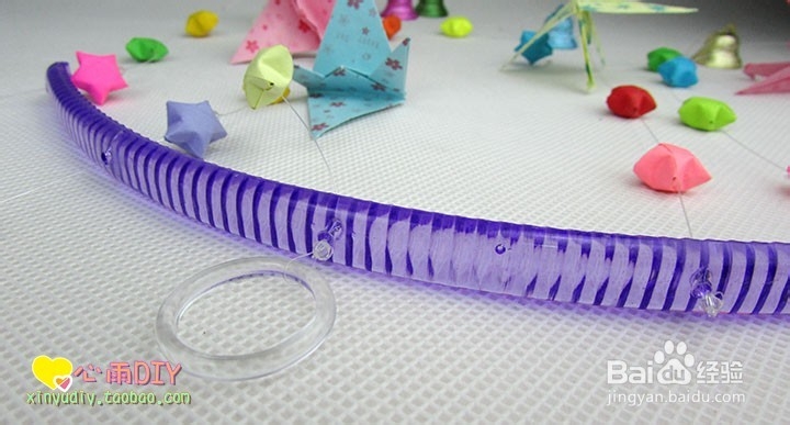 DIY千纸鹤风铃之5—双杆风铃管风铃