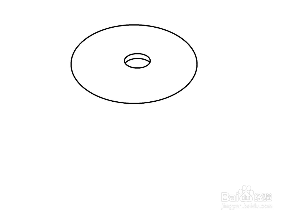 怎样简单画圆形小板凳