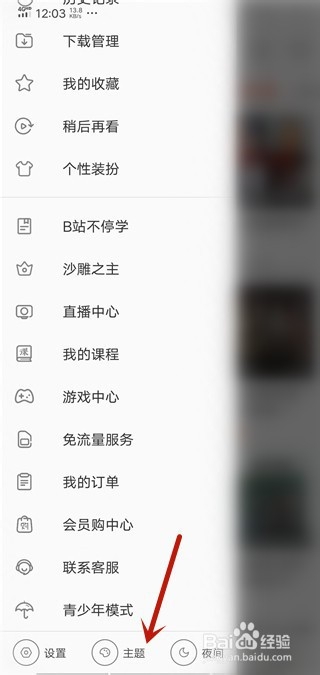 哔哩哔哩怎么修改主题颜色