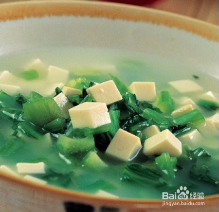夏天降暑必备--芥菜咸蛋黄豆腐汤