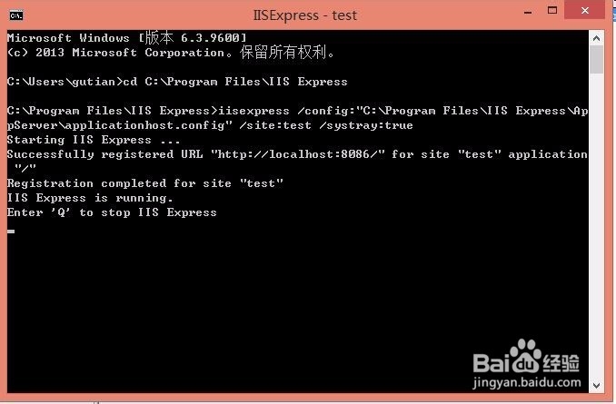 iis express 多站点配置