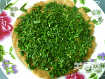 韭菜豆面玉米饼