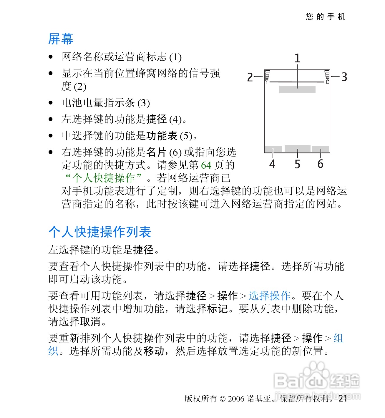 诺基亚6060V手机使用说明书:[3]