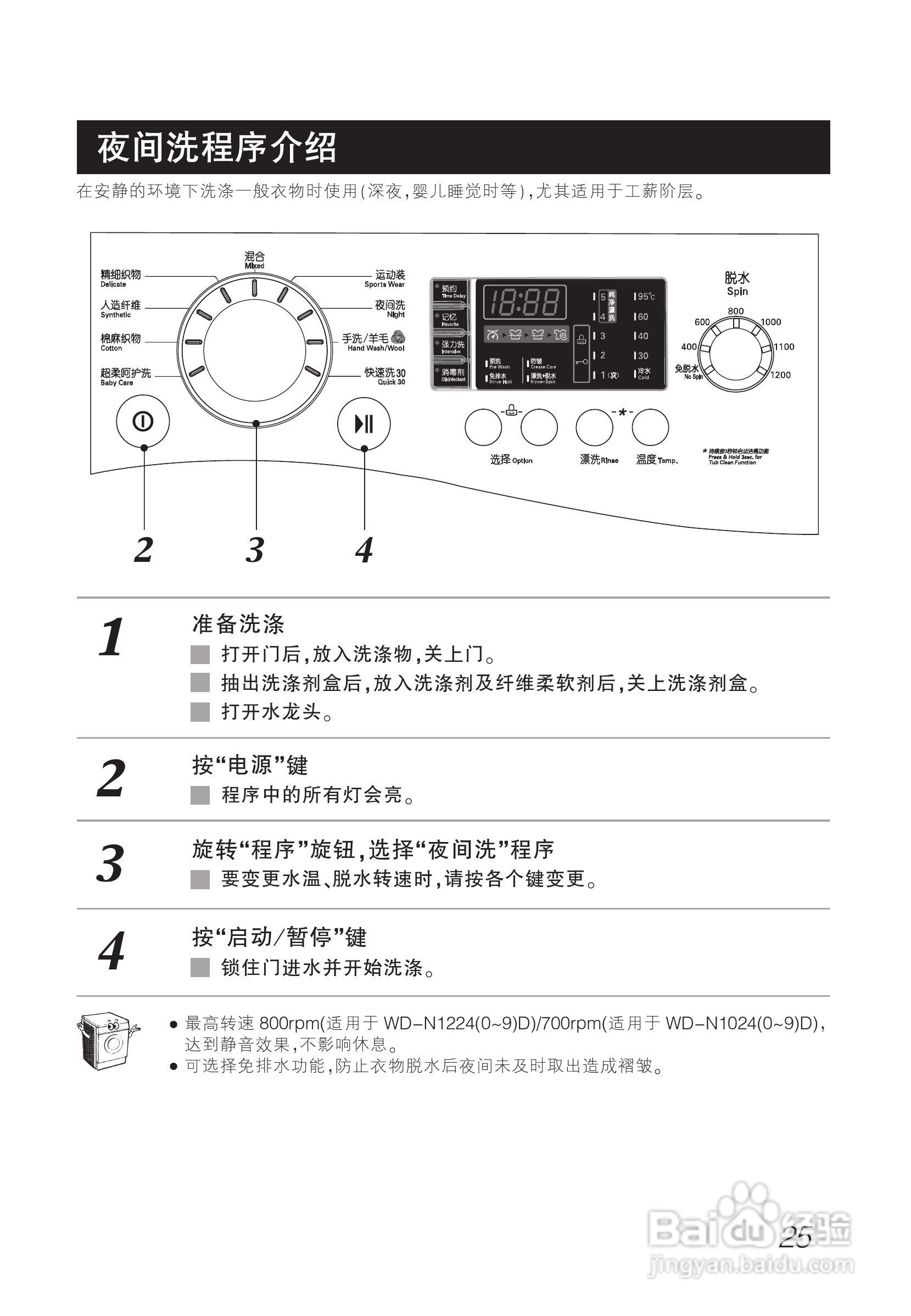 LG WD-N1024D洗衣机使用说明书:[3]