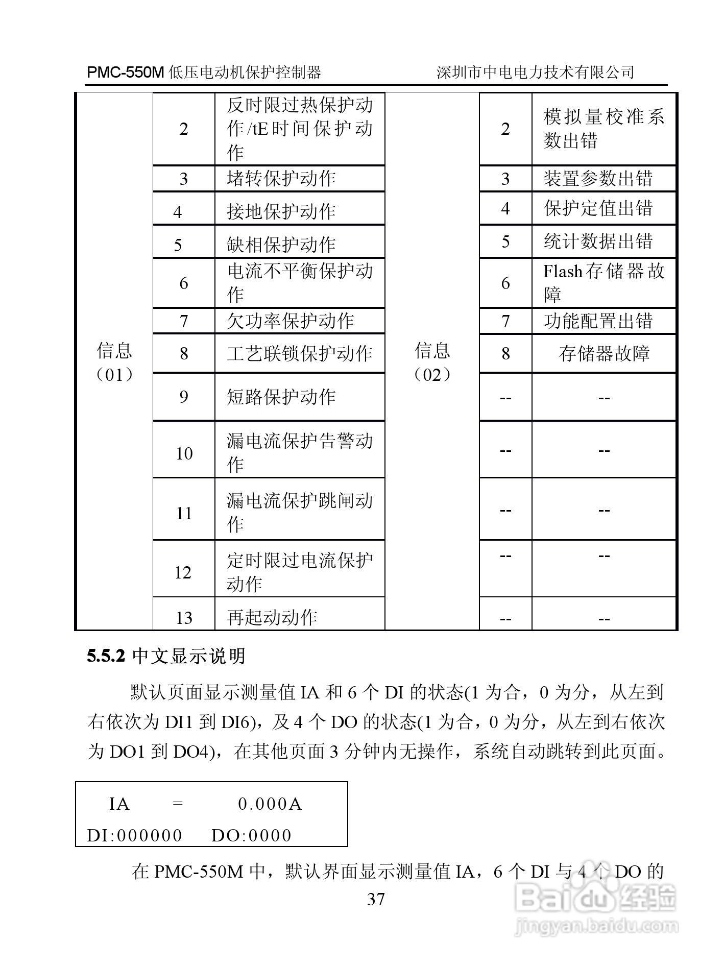 PMC-550M低压电动机保护控制器用户手册:[5]