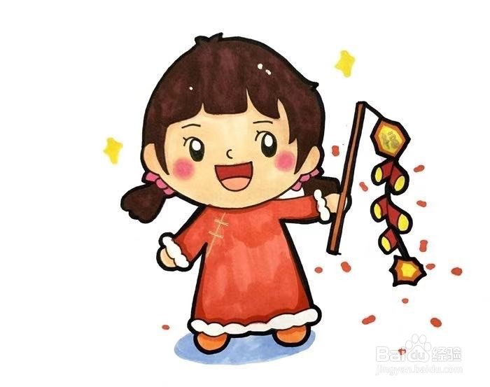 幼儿新年画怎么画