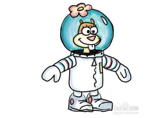 怎样画松鼠珊迪的简笔画教程