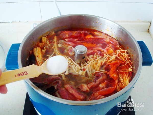 麻辣金针肥牛的做法