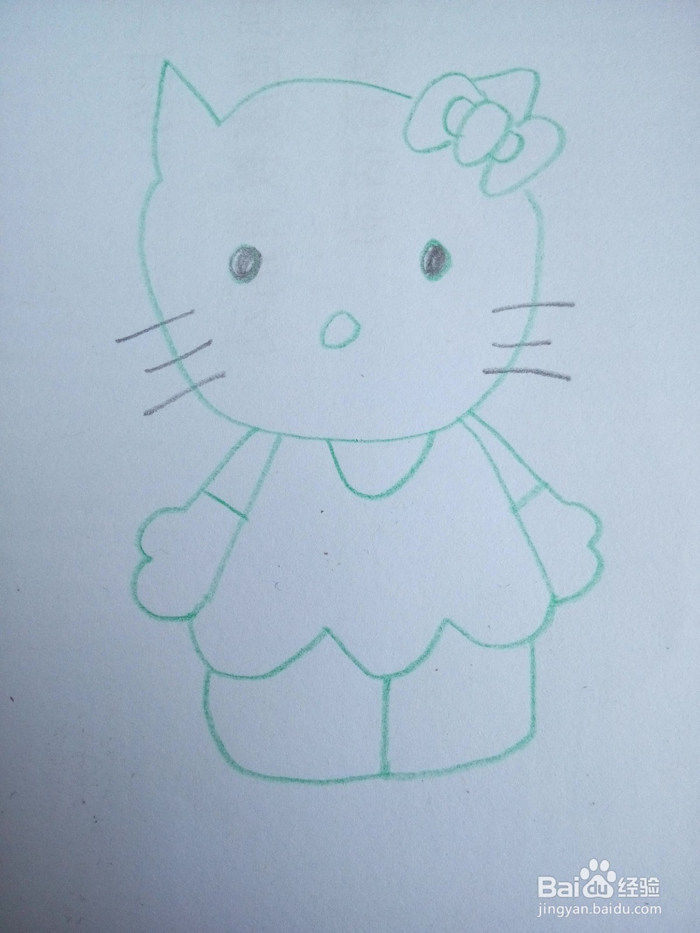 怎么画简笔Hello Kitty？