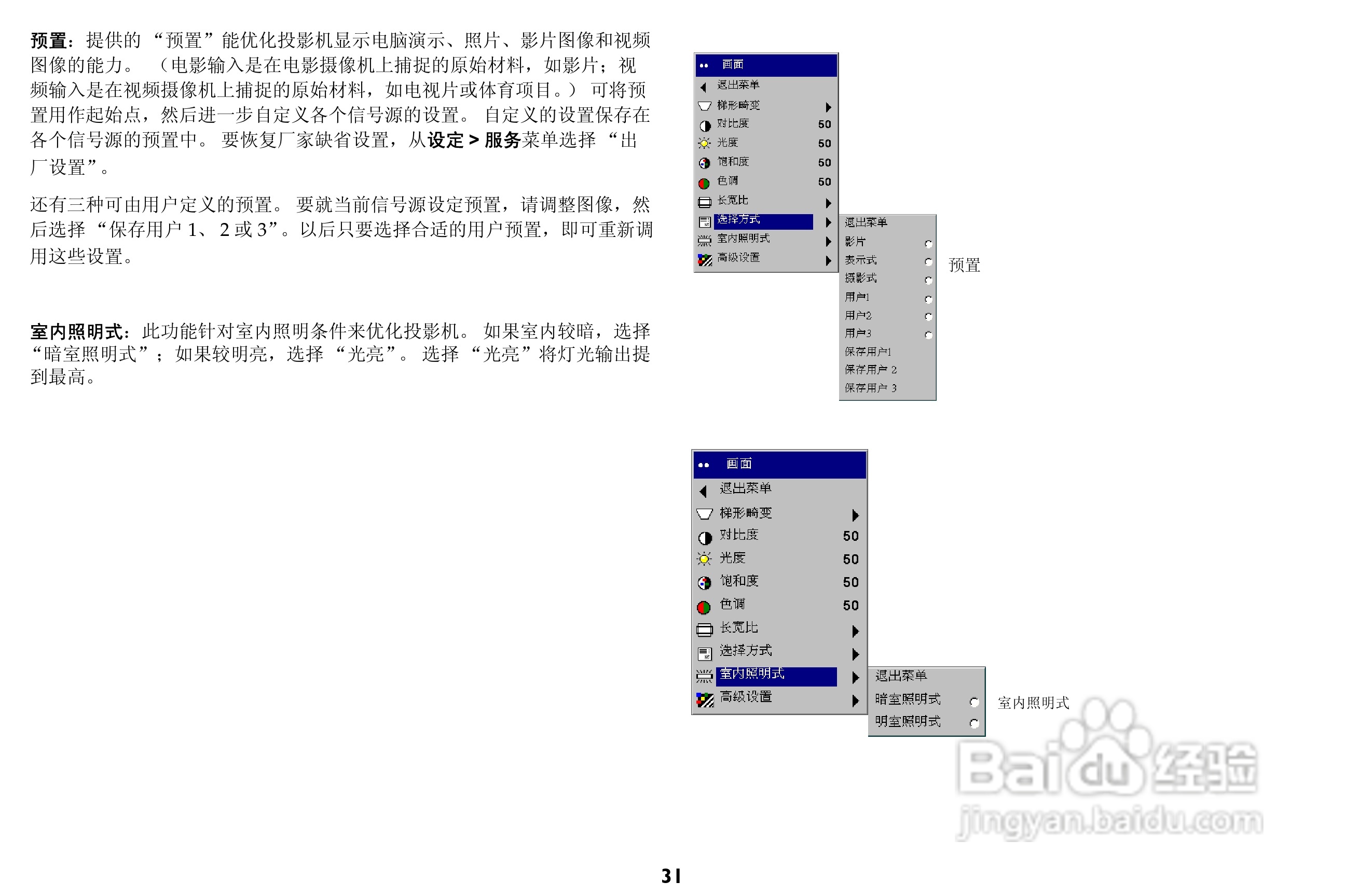 富可视 LP820投影机说明书:[4]