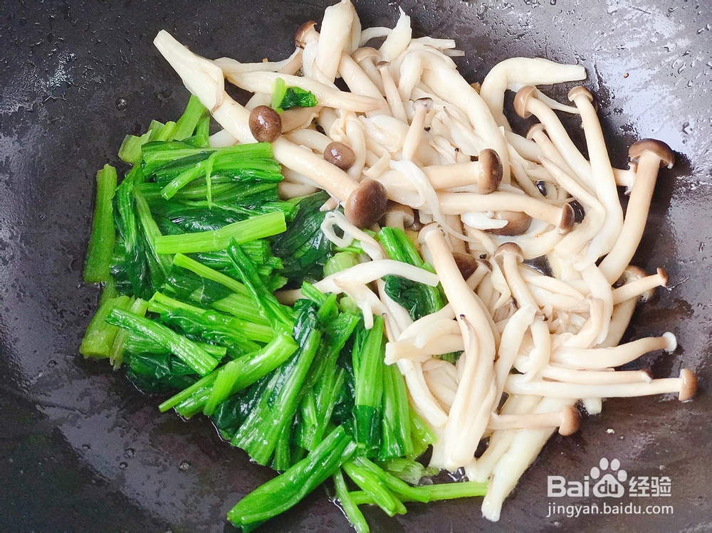 菠菜鸡蛋蟹味菇