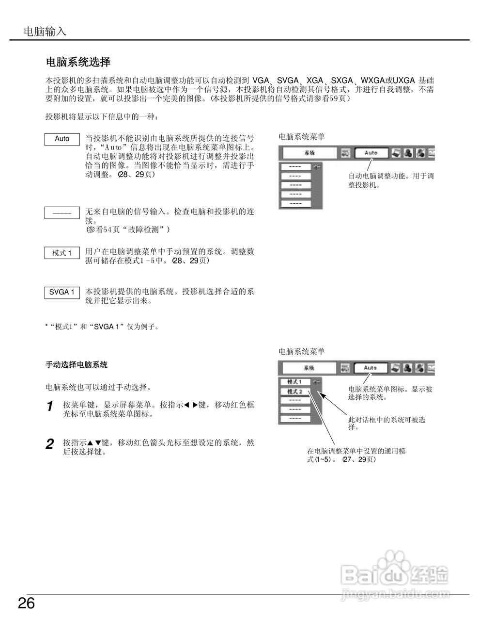EIKI爱其 LC-SB22I投影机说明书:[3]
