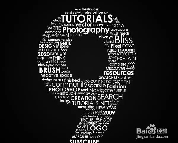 PS制作绚丽的英文字体组成的艺术字壁纸