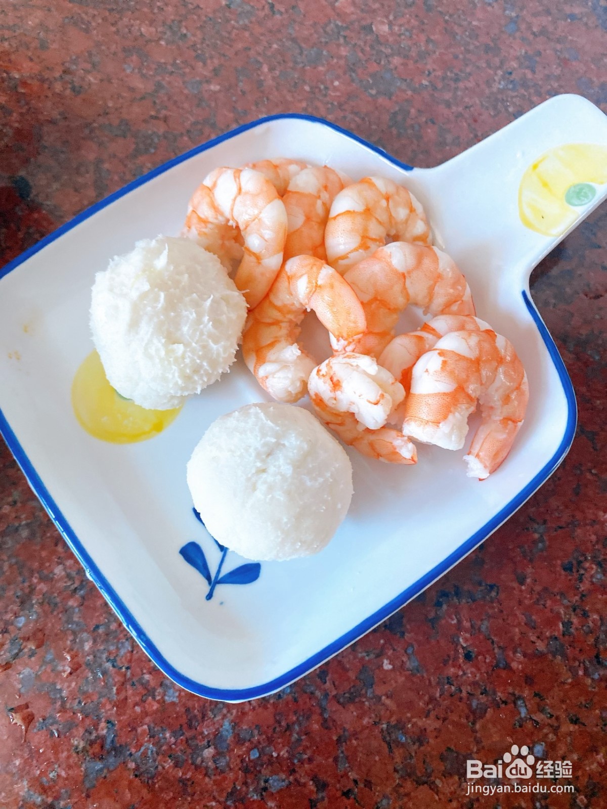 虾仁山药球沙拉