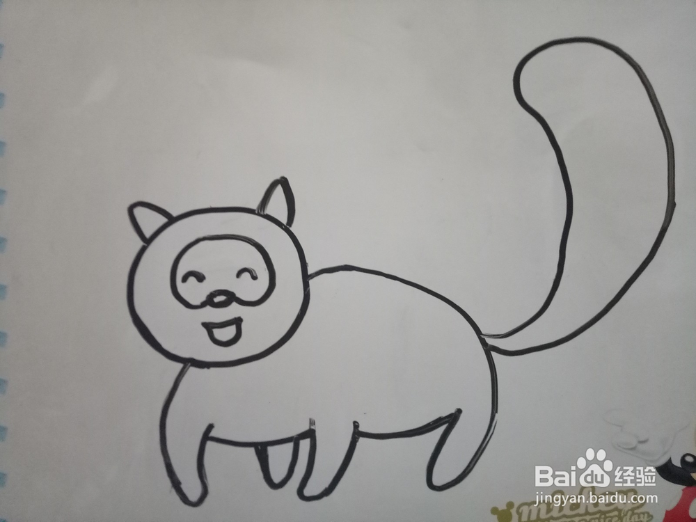 简笔画小浣熊