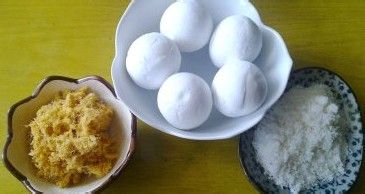 超级懒人的超级乐趣吃法——独创椰香肉松蒸汤圆