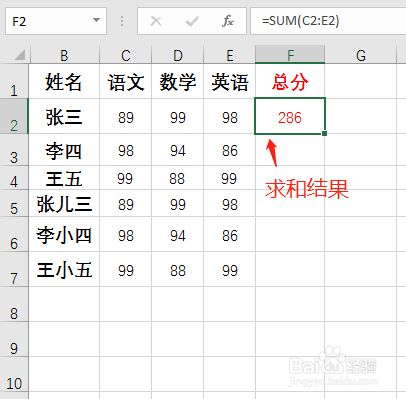 Excel快捷键求和 行列及区块求和 百度经验