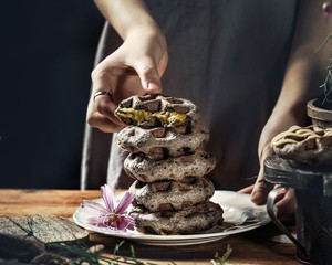 黑芝麻华夫饼的做法