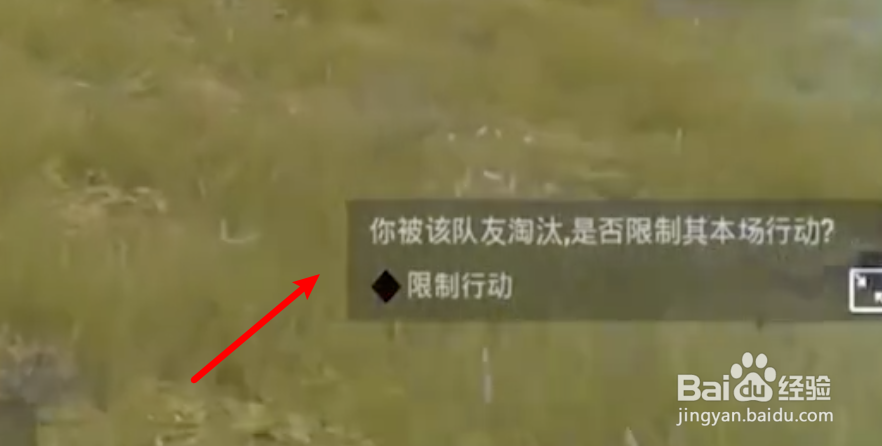 和平精英怎么限制队友行动