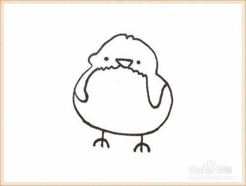 一笔一笔教你画绣眼鸟简笔画