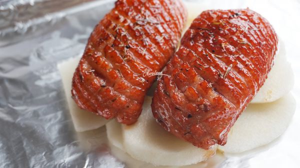 甜梨石榴烤鸭胸