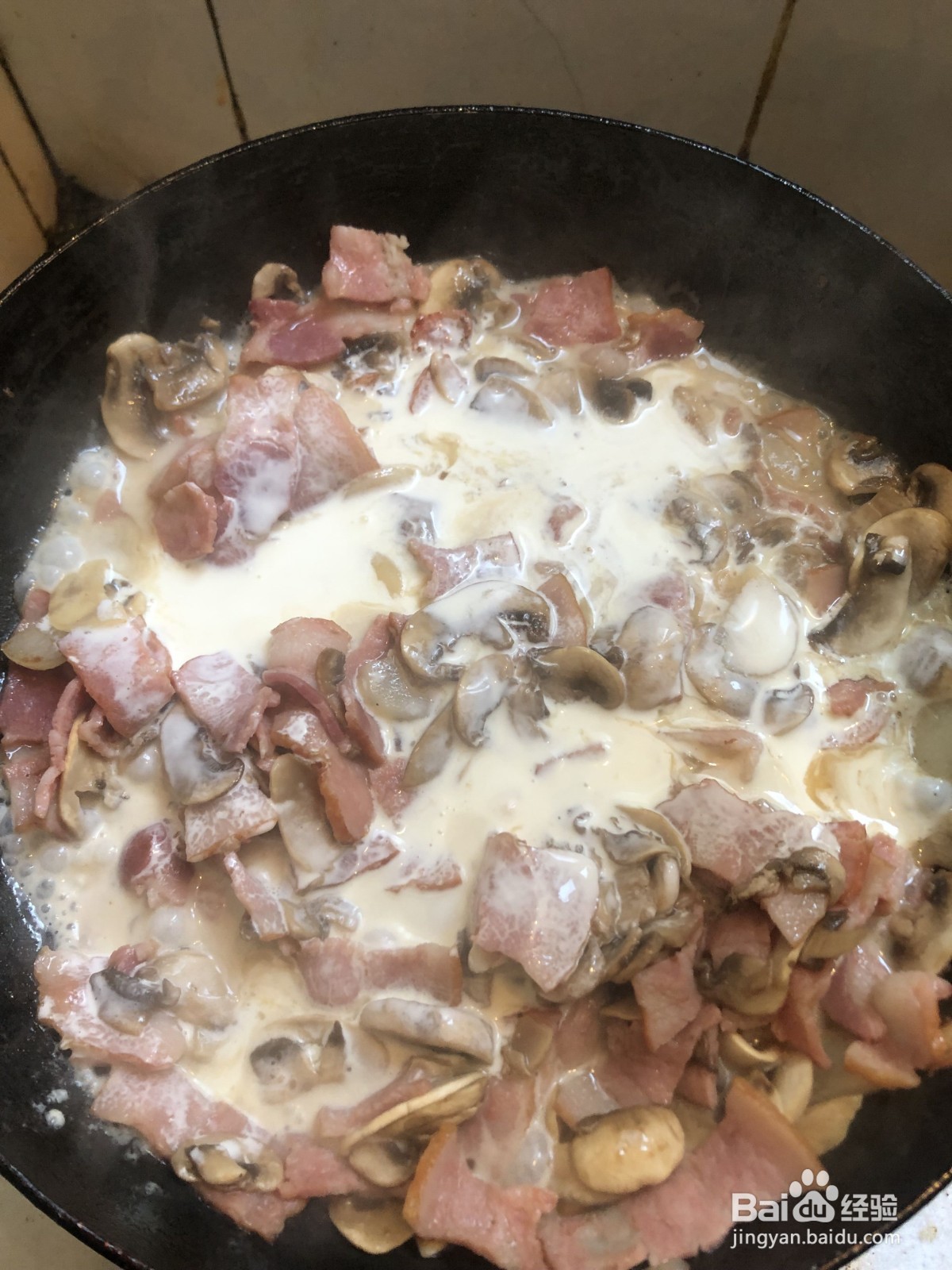 香菇培根面的做法