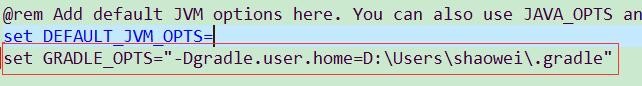 gradle用户目录本地库移动设置