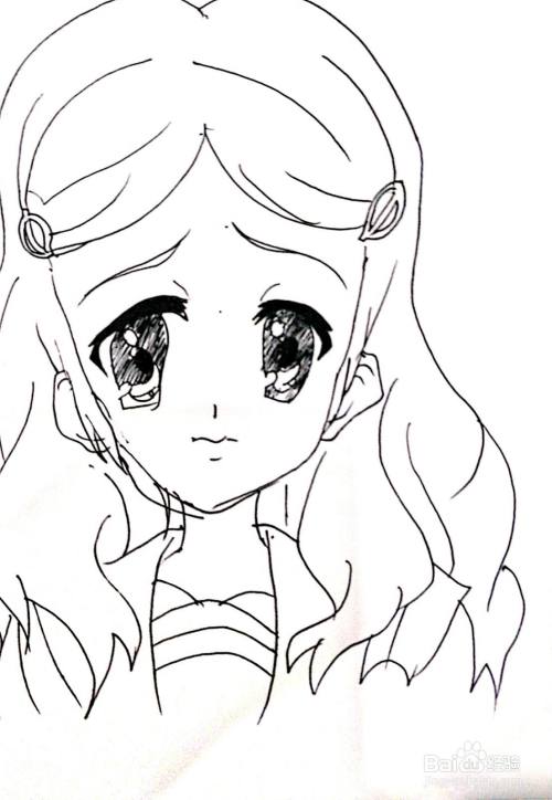 凉宫春日的忧郁 系列之喜绿江美里简笔画 百度经验 凉宫春日的忧郁 系列之喜绿江美里简笔画 百度经验