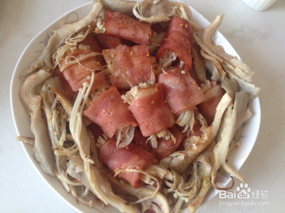 培根烤双菇的做法