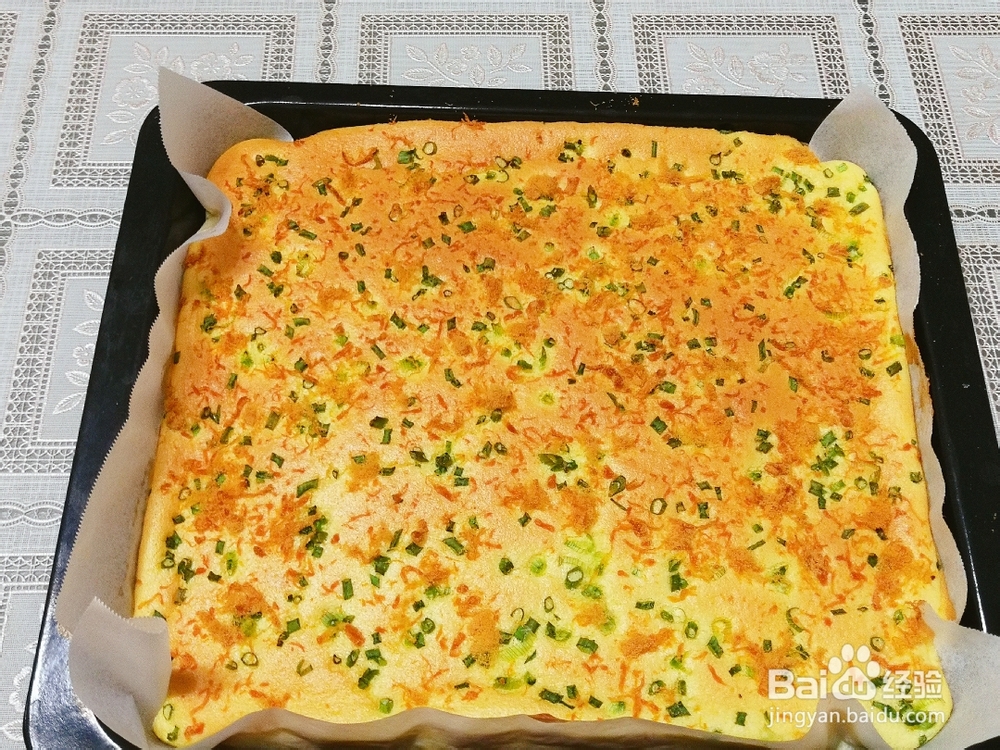 挑战自制力的香葱肉松蛋糕卷