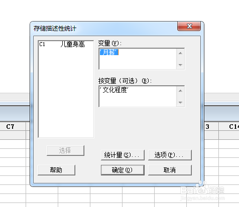 #新人打卡#Minitab如何存储描述性统计量