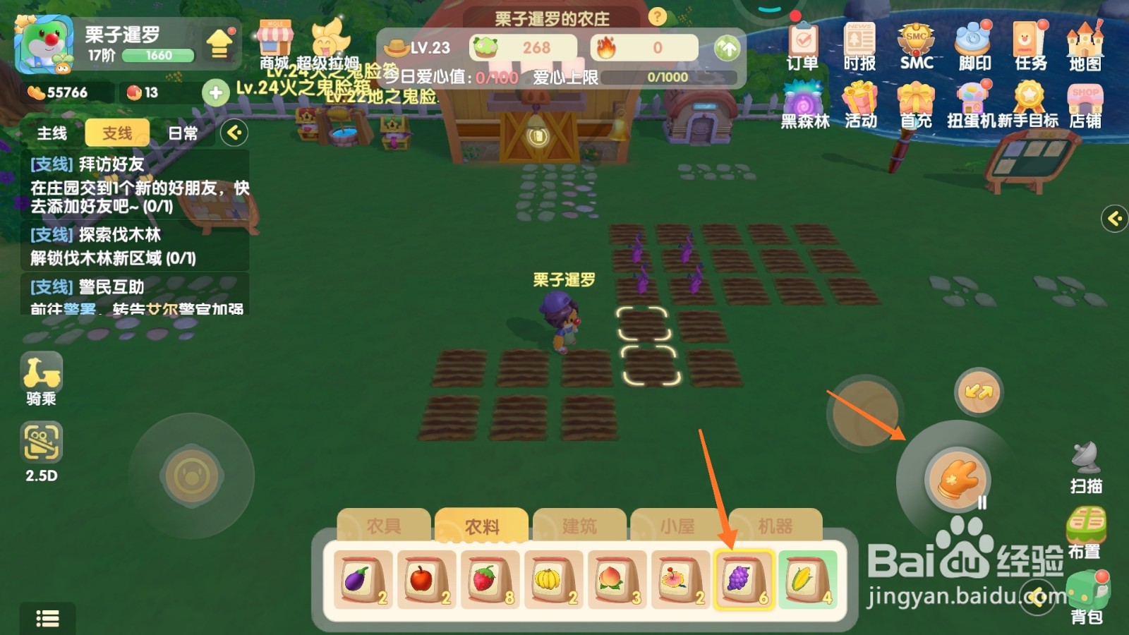 摩尔庄园中如何种植红提子