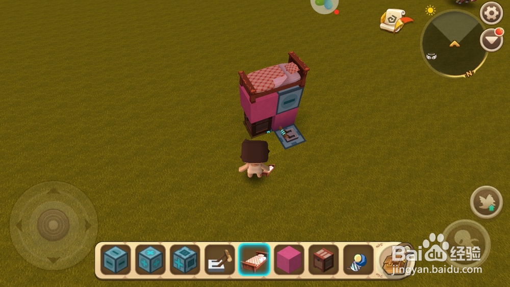 迷你世界怎么做隐藏储物箱+睡觉
