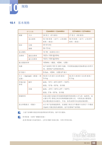 【说明书】三星C27A650U液晶显示器（四）