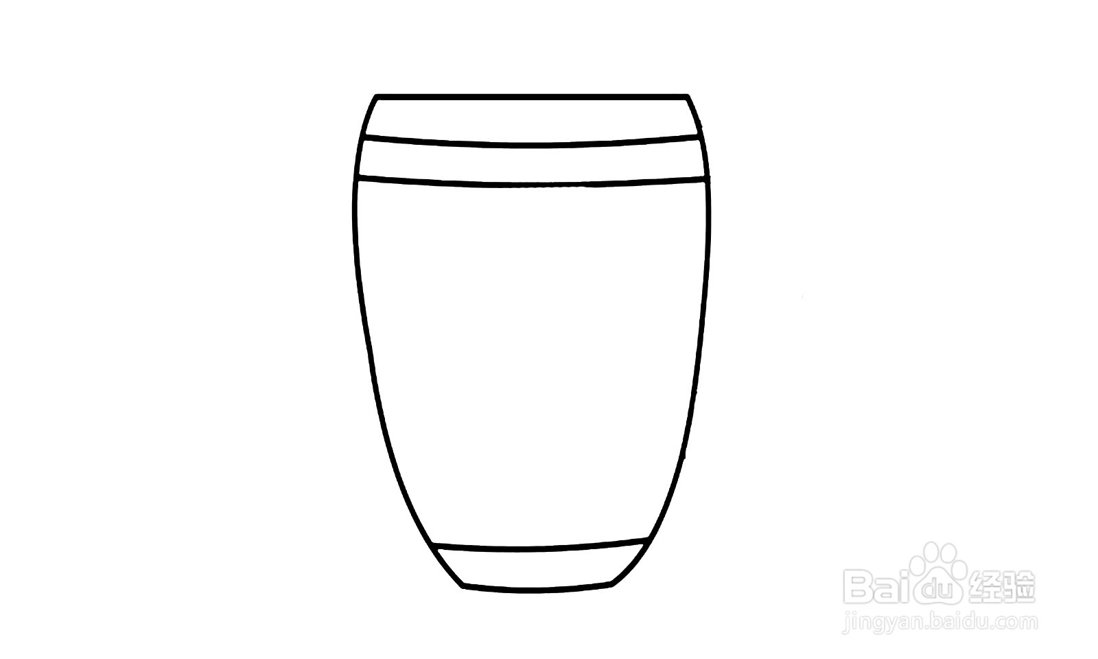如何画出一个橙色的水杯