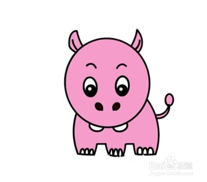 怎么画出一只可爱的河马