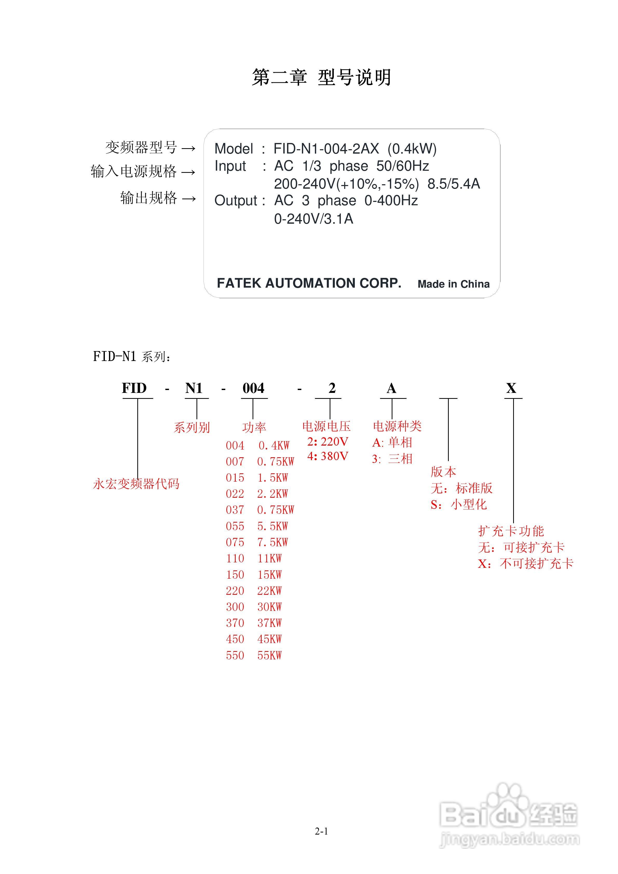 FATEK FID-N1-550-43X变频器使用说明书:[2]