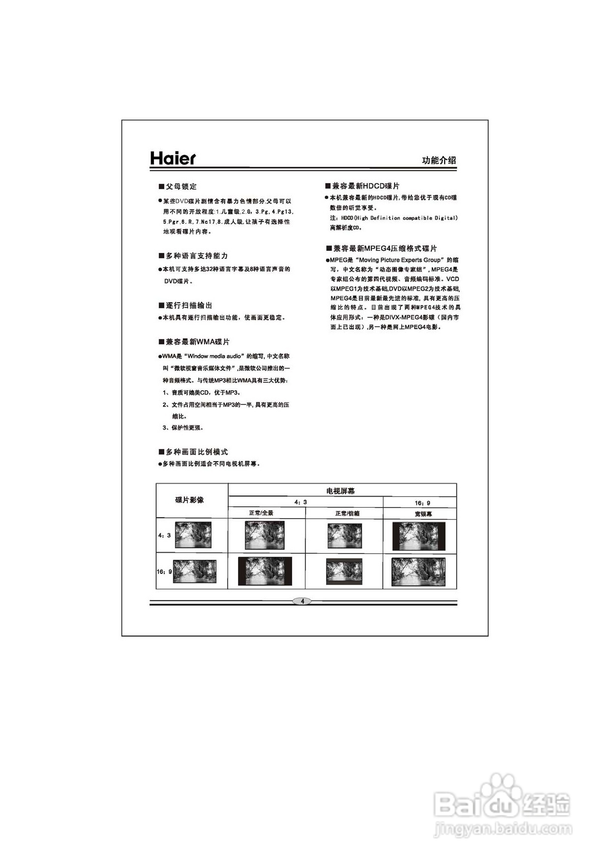 海尔DVD-H2256影碟机使用说明书:[1]