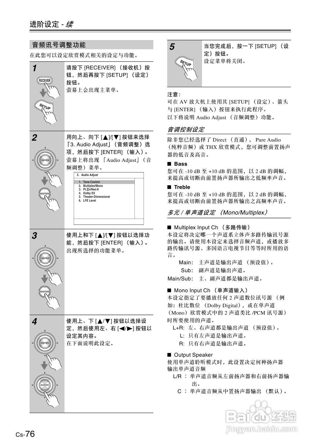 安桥AV放大机TX-SA705型使用说明书:[4]