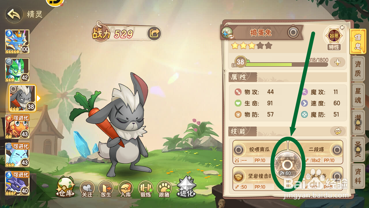 西普大陆如何查看捣蛋兔【萝卜一击】绝招效果？