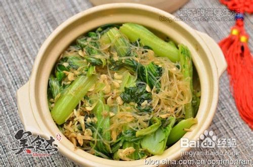 虾皮小白菜粉丝煲的做法