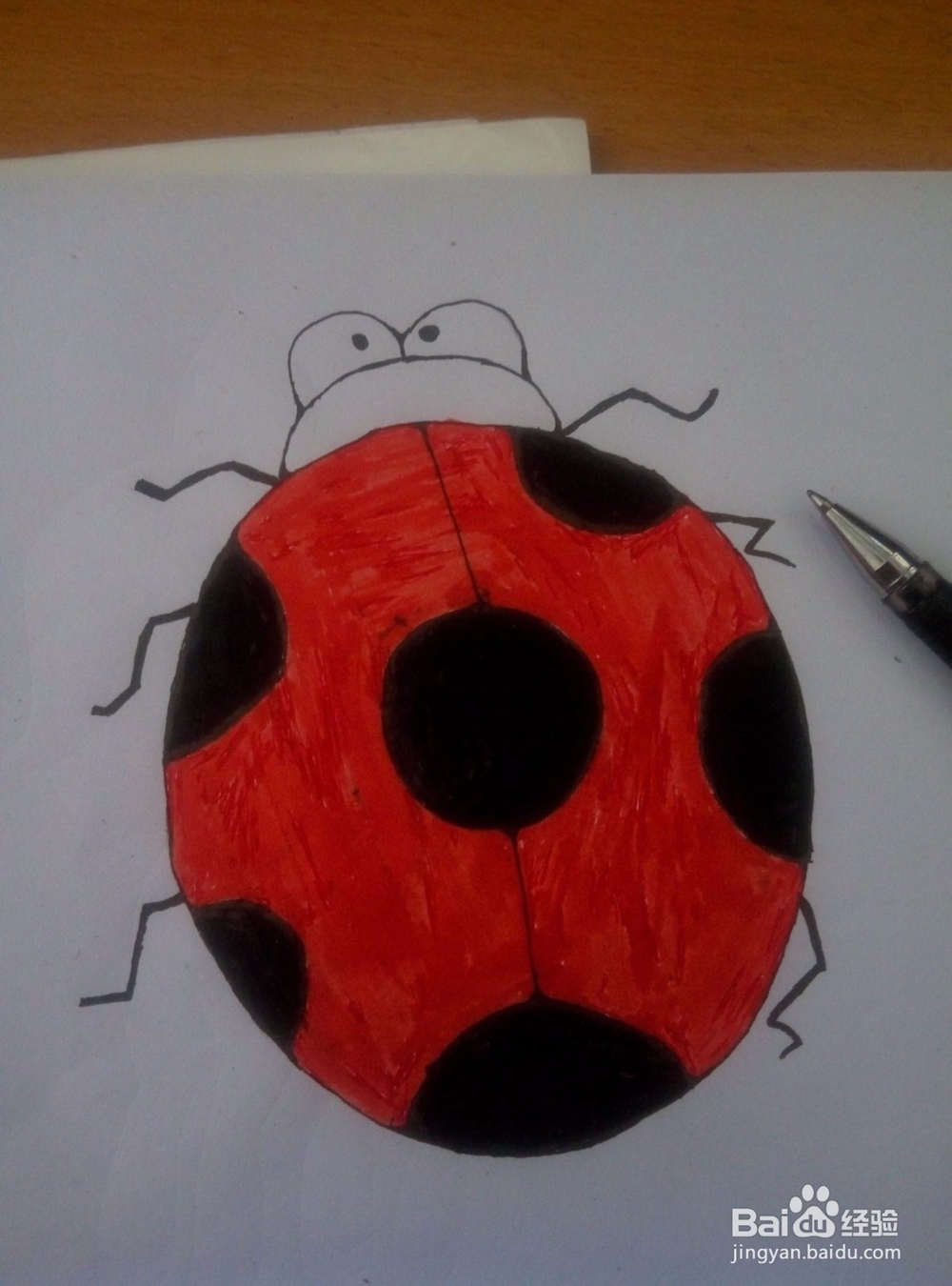 怎样画出可爱的七星瓢虫