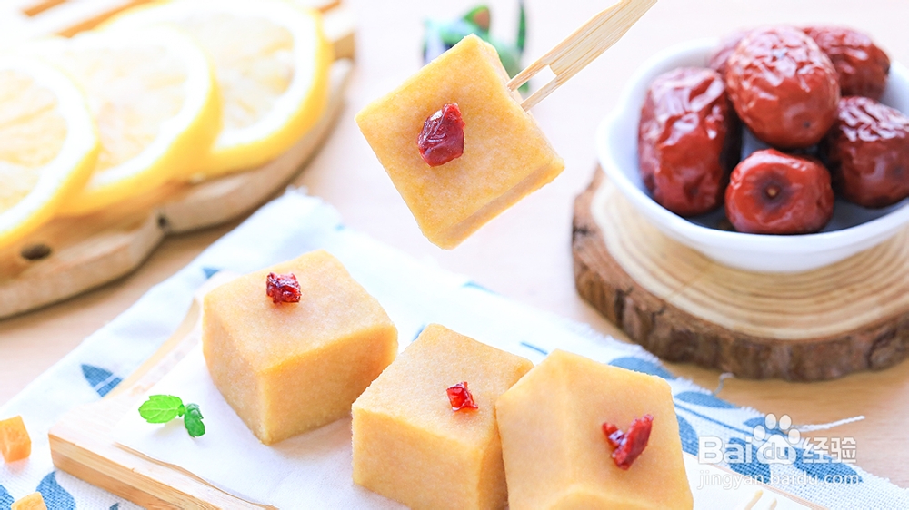 酥到掉渣的鹰嘴豆枣糕