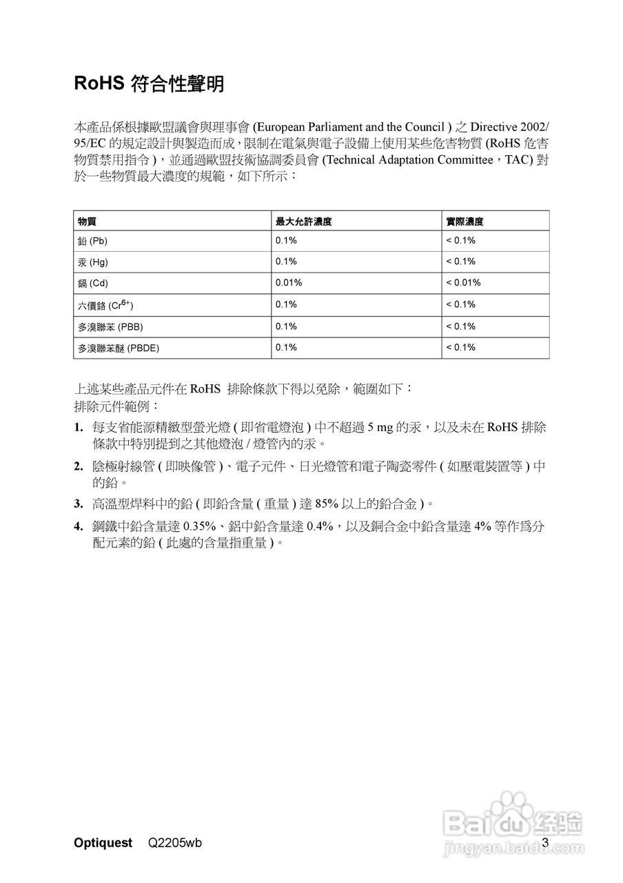 ViewSonic优派Q2205wb显示器说明书:[1]
