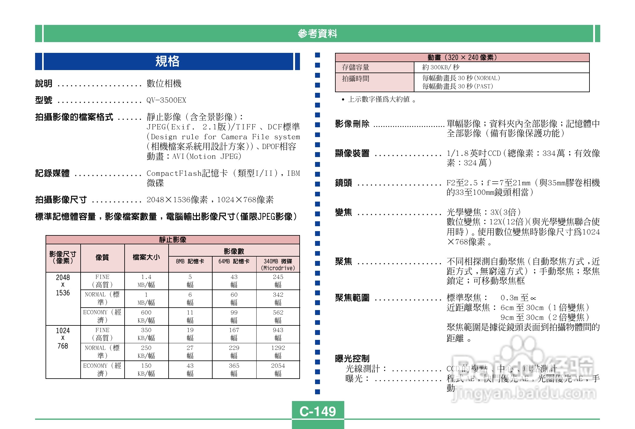 卡西欧QV-3500EX说码相机使用说明书:[15]