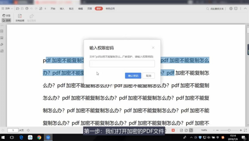 pdf加密不能复制怎么办