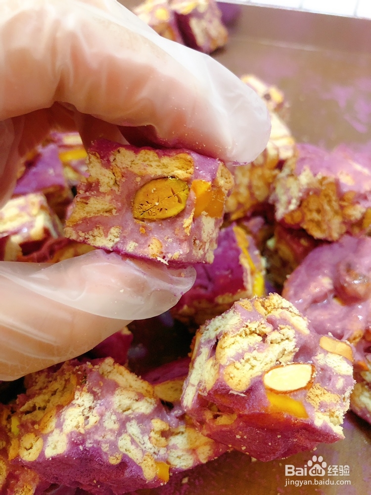 减肥美食紫薯雪花酥
