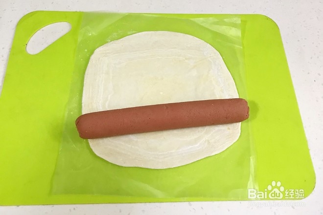 好吃的香肠飞饼卷