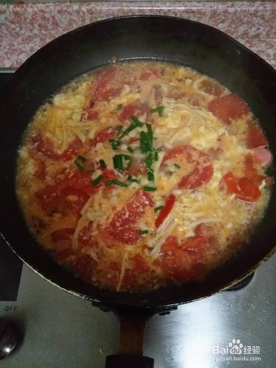 西红柿鸡蛋金针菇汤