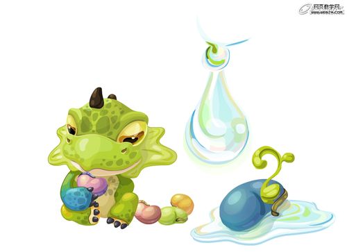 Flash矢量插图教程:绘制《小龙与花》插画